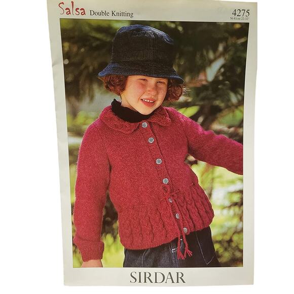 New Sirdar 4275 Salsa Double Knitting Child Jacket Cardigan Sweater Pattern - Picture 2 of 3